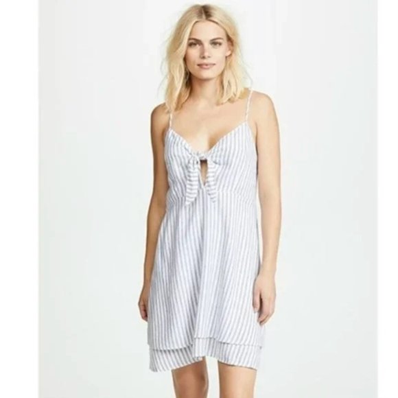 Rails Dresses & Skirts - Rails Women's White Navy Canela Stripe Tiered Mini Dress Size Large
